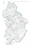 carte des villes et villages du  Jura