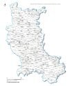 carte des villes et villages de la  Loire