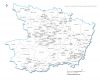 carte des villes et villages du  Maine-et-Loire