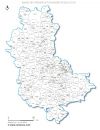 carte des villes et villages du  Rhône