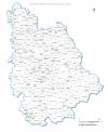 carte des villes et villages de la  Vienne