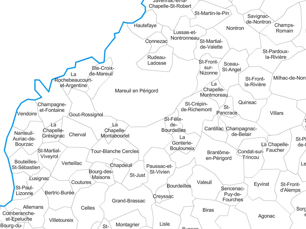 map of dordogne region france