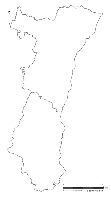 carte vectorielle d' Alsace