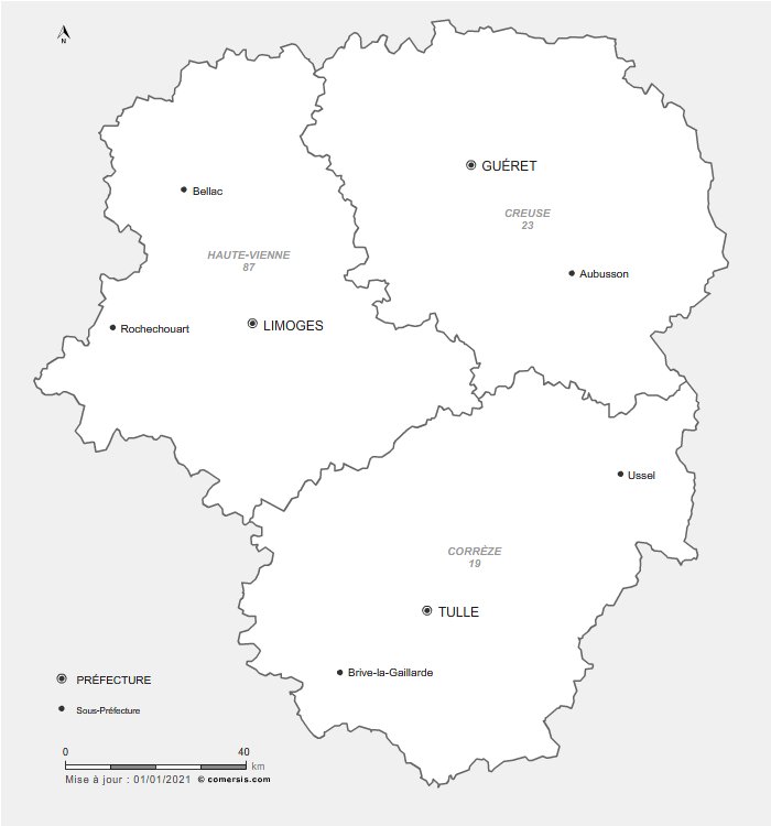prefectures du Limousin