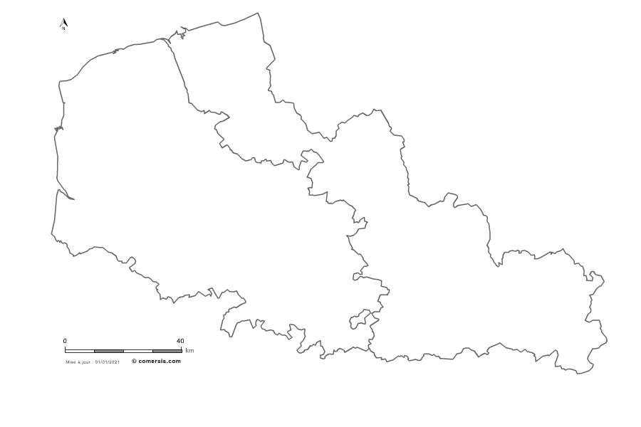 carte vectorielle du  Nord-Pas-de-Calais