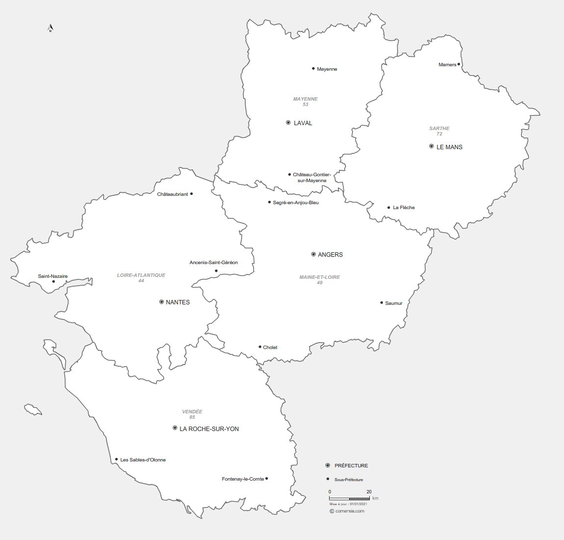 prefectures des Pays de la Loire