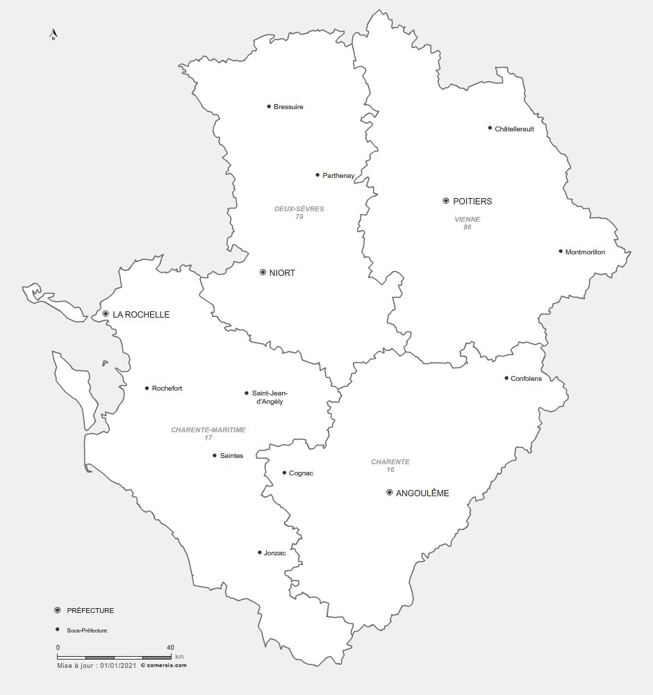 prefectures du Poitou-Charentes